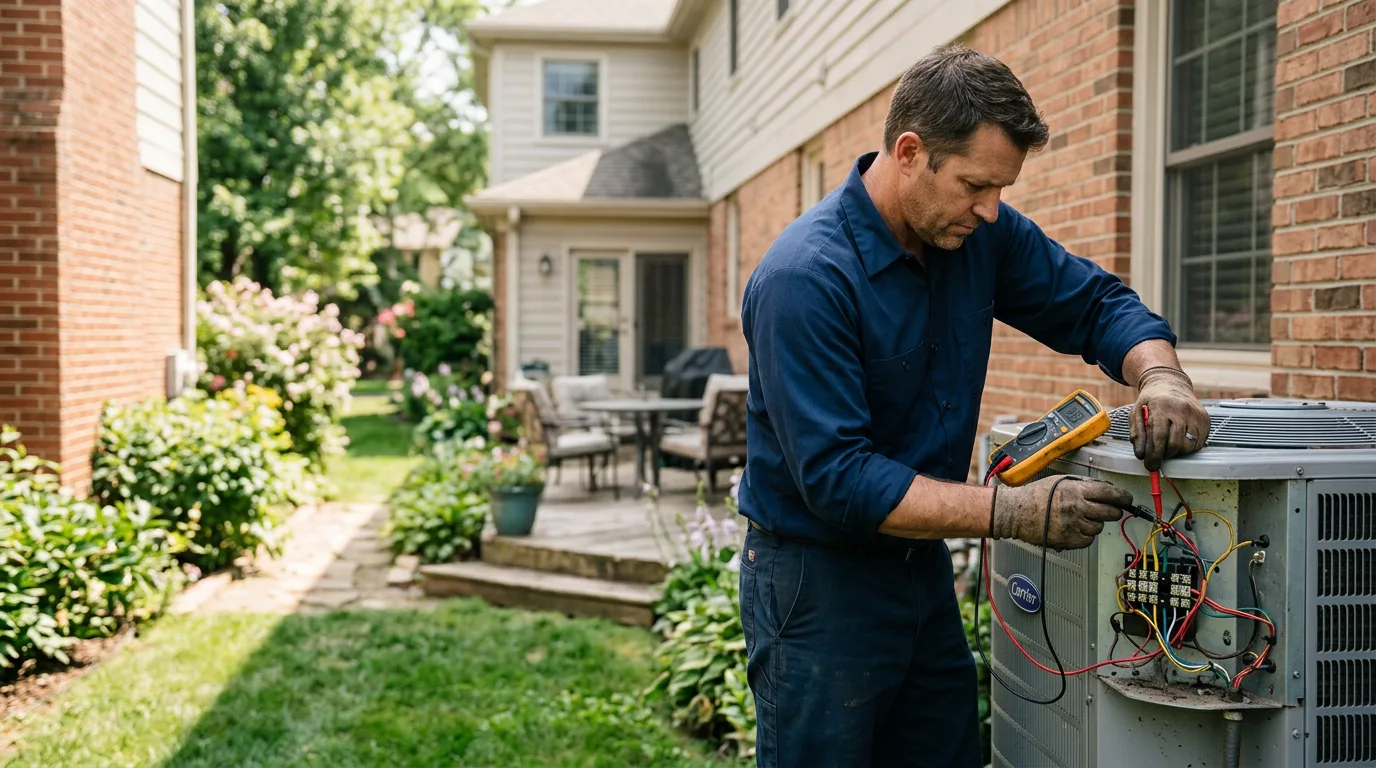 HVAC technician working near Bridgewater, VT